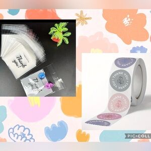 100 small TY bag & 500 thank you stickers